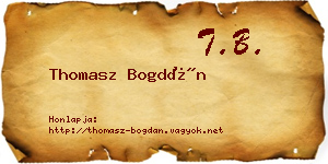 Thomasz Bogdán névjegykártya